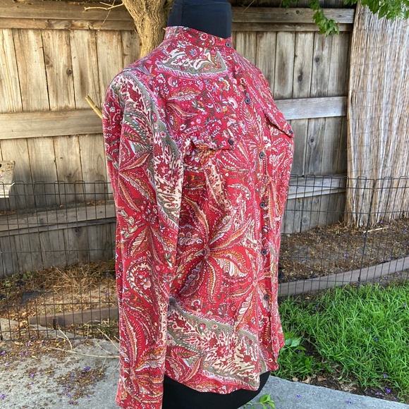 Red Paisley CHAPS ButtonUp - Picture 4 of 8